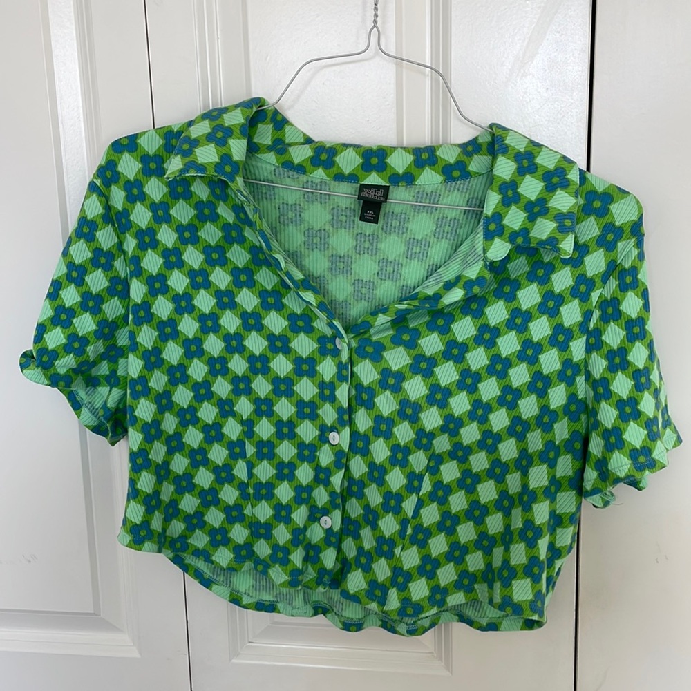 Punk Green Crop Top